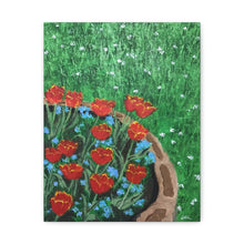 Load image into Gallery viewer, "Bed of Tulips" Canvas Print, Reproduction on canvas of an original mixed media painting.