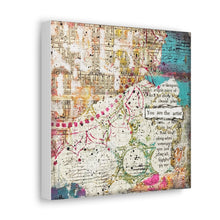 Load image into Gallery viewer, "You are the Artist" Canvas Print, Reproduction on canvas of an original mixed media painting.
