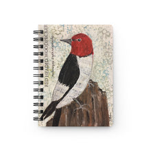Load image into Gallery viewer, Red Headed Woodpecker 5x7" notebook, Birdwatcher's journal,