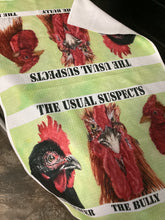 Load image into Gallery viewer, "The Usual Suspects" Funny Rooster Kitchen Towel