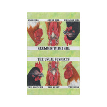 Load image into Gallery viewer, "The Usual Suspects" Funny Rooster Kitchen Towel