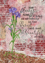 Load image into Gallery viewer, "The Flower that Blooms in Adversity" blank Greeting Card from my artwork