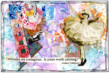 Load image into Gallery viewer, "Attitudes are contagious" blank Greeting Card from my artwork