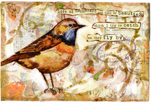 Load image into Gallery viewer, "Life is full of beauties which I try to catch as they fly by" blank Greeting Card from my artwork