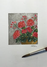 Load image into Gallery viewer, "Geraniums" original watercolor painting