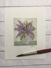 Load image into Gallery viewer, "Lilacs" original watercolor painting