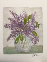 Load image into Gallery viewer, "Lilacs" original watercolor painting