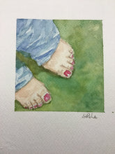 Load image into Gallery viewer, "Barefooting" original watercolor painting
