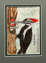 Load image into Gallery viewer, Pileated Woodpecker, 5 x 7 original mixed media painting, Day 31 of 100