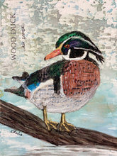 Load image into Gallery viewer, Wood Duck, 5x7 original mixed media painting, Day 32 of 100