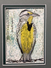 Load image into Gallery viewer, Western Meadowlark, 5x7 original mixed media painting, 40 of 100