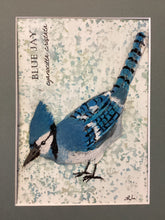 Load image into Gallery viewer, Blue Jay, 5x7 original mixed media painting, 47 of 100