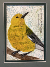 Load image into Gallery viewer, Prothonotary Warbler, 5x7 original mixed media painting, 51 of 100