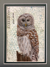 Load image into Gallery viewer, Barred Owl, 5x7 original mixed media painting, 60 of 100
