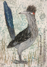 Load image into Gallery viewer, Greater Roadunner, 5x7 original mixed media painting, 71 of 100