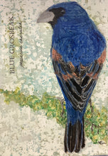Load image into Gallery viewer, Blue Grosbeak, 5x7 original mixed media painting, 75 of 100
