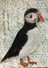 Load image into Gallery viewer, Atlantic Puffin, 5x7 original mixed media painting, 90 of 100