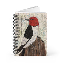 Load image into Gallery viewer, Red Headed Woodpecker 5x7" notebook, Birdwatcher's journal,