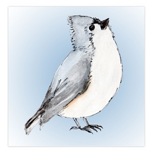 Load image into Gallery viewer, Things Are Looking Up Tufted Titmouse greeting card Day 13 of 100