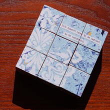 Load image into Gallery viewer, Conversation Cubes Wooden Block Puzzle, original handcrafted gift