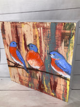 Load image into Gallery viewer, "Bluebirds of Happiness" Original Mixed Media Artwork