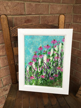 Load image into Gallery viewer, "Fence with Flowers" original acrylic painting