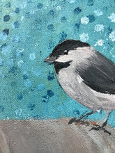 Load image into Gallery viewer, "Waiting for the Mail" one of a kind mixed media artwork on gallery wrapped canvas