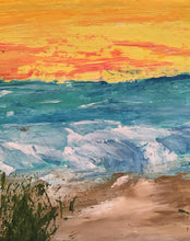 Load image into Gallery viewer, "Back to the Beach" original acrylic painting on canvas, ready to hang artwork