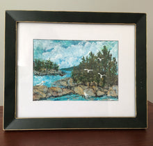 Load image into Gallery viewer, "Vancouver Bay" original acrylic painting with frame