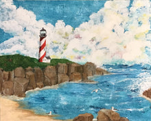 Load image into Gallery viewer, "Sentinal Cove" original acrylic painting on gallery wrapped canvas