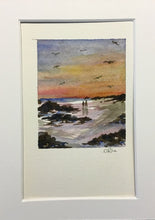 Load image into Gallery viewer, "All to Ourselves" original watercolor painting with mat