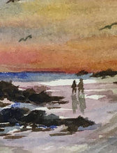 Load image into Gallery viewer, "All to Ourselves" original watercolor painting with mat