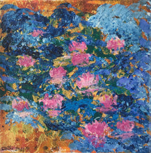 Load image into Gallery viewer, "Water Lilies" original acrylic painting with frame