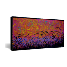 Load image into Gallery viewer, "Sea Oats Sunset" canvas art print, Reproduction on canvas of my original acrylic painting.