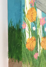 Load image into Gallery viewer, "Waiting for the Mail" one of a kind mixed media artwork on gallery wrapped canvas