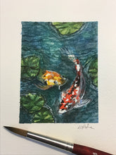 Load image into Gallery viewer, "Couple of Koi" original watercolor painting