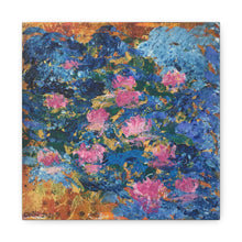Load image into Gallery viewer, &quot;Water Lilies&quot; Canvas Print, Reproduction on canvas of an original mixed media painting.
