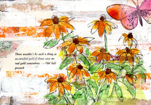 Load image into Gallery viewer, Beautiful flowers quotation blank Greeting Card from my artwork
