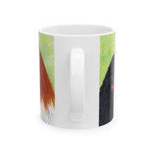 Load image into Gallery viewer, Rooster Mug Shot, Watercolor Rooster &quot;Mug Shots&quot; - Funny Farmhouse Coffee Cup. Gift for Chicken Lover, Original Rooster Art Mug
