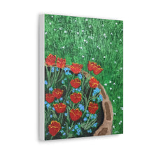 Load image into Gallery viewer, &quot;Bed of Tulips&quot; Canvas Print, Reproduction on canvas of an original mixed media painting.
