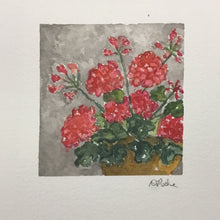 Load image into Gallery viewer, &quot;Geraniums&quot; original watercolor painting
