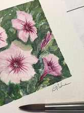 Load image into Gallery viewer, &quot;Petunias&quot; original watercolor painting
