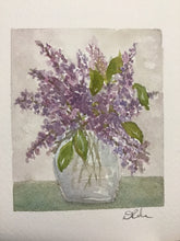 Load image into Gallery viewer, &quot;Lilacs&quot; original watercolor painting
