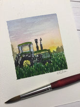 Load image into Gallery viewer, &quot;A Deere at Sunset&quot;  original watercolor painting
