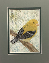 Load image into Gallery viewer, American Goldfinch, 5x7 original mixed media painting, Day 25/100
