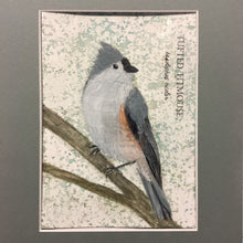 Load image into Gallery viewer, Tufted Titmouse, 5x7 original mixed media painting, 76 of 100
