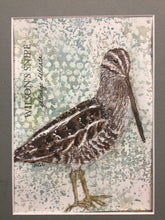 Load image into Gallery viewer, Wilson&#39;s Snipe, 5x7 original mixed media painting, 99 of 100
