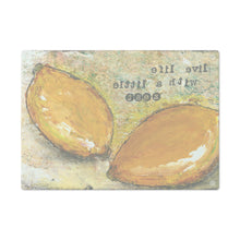 Load image into Gallery viewer, Live Life With a Little Zest Glass Cutting Board

